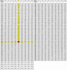 25 Punctilious One Rep Max Table