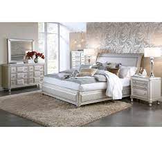 Hefner Silver 5pc King Bedroom Group Badcock More Silver Bedroom Bedroom Sets Queen Bedroom Set