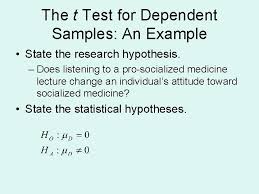 The null hypothesis is the default position that there is no association between the variables. Ttest For Dependent Samples Ak A Paired Samples