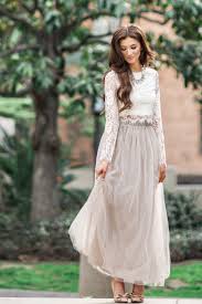 Ashlyn Cream Longsleeve Lace Top Morning Lavender Lace Tops Tulle Maxi Skirt Elegant Dresses