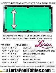 Pool Tables Sizes Standard Pool Table Height Pool Table