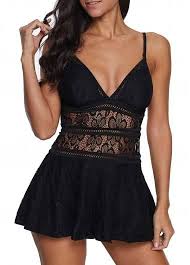 Envywe Rotita Unsigned Spaghetti Strap Black Lace Swimdress And Panty Envywe Com Swim Dress Black Embroidered Dress Fashion