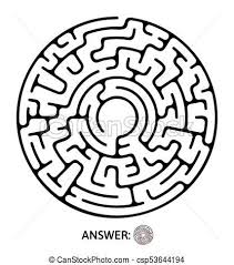 Black And White Puzzle Drawing Black Round Maze Puzzle Game Vector Labyrinth Illustration Vector Stock Illustration Royalty Free Illustrations Maze Drawing Maze Puzzle Games For Kids