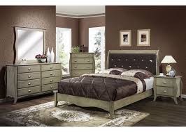 Mollai Collection 7pc Bedroom Set With Brushed Nickel Hardware And A Warm Antique White Finish Queen Ki King Bed Headboard Bedroom Sets Headboards For Beds