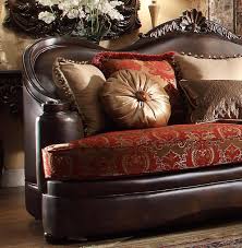 Best of all, our affordable prices and financing options will fit any buyer's budget. Homey Design Hd 6903 Victorian Luxury Rich Brown Leather Red Mixed Fabric Living Room Sofa Set 3pcs Hd 6903 Slc 3pcs