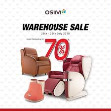 Free delivery above rm99 cash on delivery 30 days free return. Osim Warehouse Sale Up To 70 Off 26 July 2018 29 July 2018