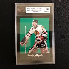 Maybe you would like to learn more about one of these? 1991 92 Parkhurst 449 Dominik Hasek Rookie Card 10 Gem Mint