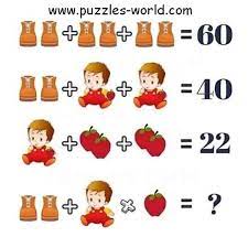 In this puzzle, a number lock has 3 digit key and you will have to find out the correct combination to open the lock. Shoes Boy And Apple Puzzle Puzzles World