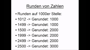 Außerdem müssen zahlenfolgen nach bestimmten. Runden Von Zahlen Youtube