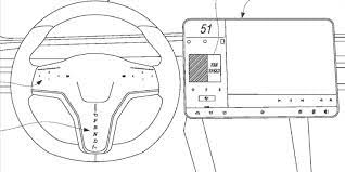 A patent drawing of a retooled steering wheel can be seen below: Tesla Has A New High Tech Steering Wheel With Touchscreens And Haptic Feedback Electrek
