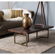 table de salon bois et laiton class table basse rectangulaire table basse table de salon