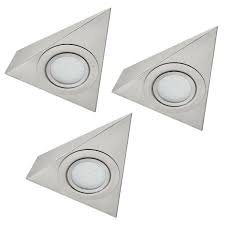 pack of 3 triangular led under kitchen