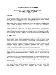 Contoh karya ilmiah bentuk semi formal tentang pendidikan. Contoh Karya Ilmiah Semi Formal Tentang Pendidikan Cara Golden