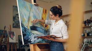 Changing what's possible in art. Skillful Female Painter Is Working Stock Footage Video 100 Royalty Free 1019609674 Shutterstock