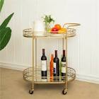 Horsforth Mirrored Bar Cart Everly Quinn