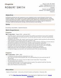 Chaplain Resume Samples Qwikresume