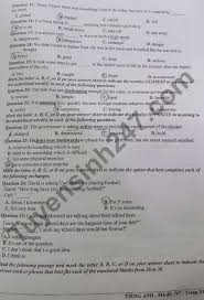 Kỳ thi tốt nghiệp thpt 2021: Ä'á» Thi Thá»­ Tá»'t Nghiá»p Thpt 2021 Tá»nh Tiá»n Giang Mon Anh