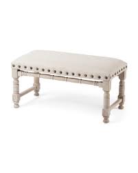 Made In India Linen And Wood Ottoman Bedroom T J Maxx Wood Ottoman Furniture Accent Furniture