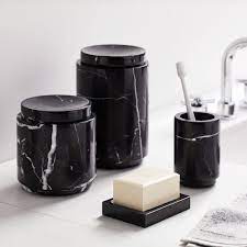 Marble design vanity trays for bathroom, resin jewelry tray, counter top marble tray for kitchen soap, small home decor tray, cosmetic organizer for perfume, candle, toilet tank tray, black tray decor. Black Marble Bathroom Accessories
