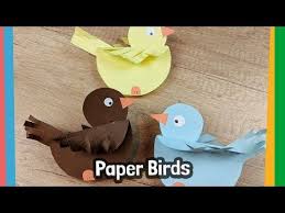 Simple Bird Crafts For Kids How To Make Paper Birds Simple Craft Activity For Kids Support My Channel Via Patreon And G Bird Paper Craft Craft Activities For Kids Paper Crafts For Kids