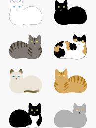 I've noticed many people calling the typical cat pose a 'loaf' and i wondered if bread was a theme i could apply to my funny drawings, mikiko told bored panda. Cat Loaf Multi Pack Sticker By Courtney Mcfarland Buy A Cat Cats Cat Sitting
