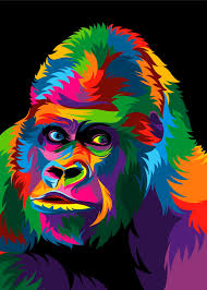 The Gorilla Colorful Animal Paintings Animal Paintings Pop Art Animals