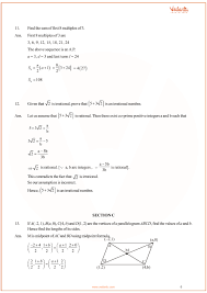 Cbse Class 10 Mathematics Qp With Solutions Part 5 Question Paper This Or That Questions Math Questions