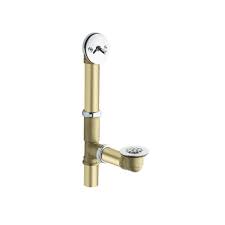 Step by step instructional video on how to remove a moen tub drain stopper to unclog the drain. Moen Brass Trip Lever Tub Drain Assembly In Chrome 90410 The Home Depot