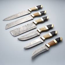 6 Pcs Custom Made Damascus Chef Kitchen Knife Set Leather Roll Kit Cks 006 From Apollo Box Kitchen Knives Knife Set Kitchen Knife