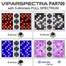 G8 comes with 900w, 450w, 600w, 240w, 90w. Viparspectra Dimmable Par700 700w Led Grow Light 3 Dimmers 12 Band Full Spectrum For Indoor Plants Veg Bloom Kush And Kind