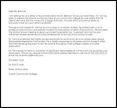 Dean Recommendation Letter Example Letter Samples Templates