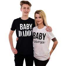 Baby Daddy Baby Mama Matching Tshirts Pregnancy Announcement Etsy