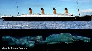A Colorized Photograph Of Titanic Alongside A Computer Rendering Of Titanic S Bow And Stern Sections On The Bottom Of The Oce Rms Titanic Titanic Ship Titanic