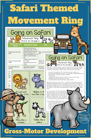Safari Themed Movement Ring For Gross Motor Development In 2020 Movement Idea Thematic Teaching Movement