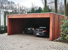 Moderne Carports Hout Garages Hout Hardhout Padouck Bogarden Arkitektur Saker Att Kopa