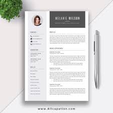 Resume Template Download Word Format Modern Cv Template Job Resume Template Cover Letter References Instant Download Mac Pc Melanie Allcupation Optimized Resume Templates For Higher Employability