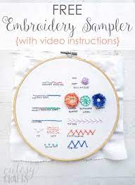 Author jessica @ cutesy crafts. Embroidery Stitch Sampler 2 Pattern Cutesy Crafts