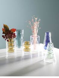 rad casa 彩色玻璃小花瓶摆件创意水培透明花器家居客厅装饰摆设 vase glass vase decor