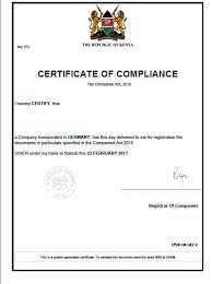 At least one american state's official website. Eregulations Kenya