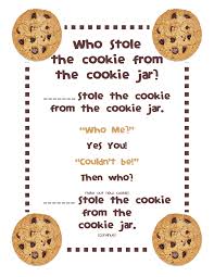 Who Stole The Cookie From The Cookie Jar Poem Pdf Google Drive Kindergarten Songs Classroom Songs Preschool Songs