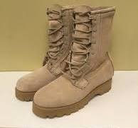 New Military Desert Tan All Suede Leather Gore-Tex Military Boots men’s sz  5R