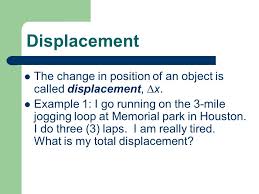 It is always positioned according to the normal. One Dimensional Constant Motion Physics 1 Displacement The Change In Position Of An Object Is Called Displacement X Example 1 I Go Running On The Ppt Download