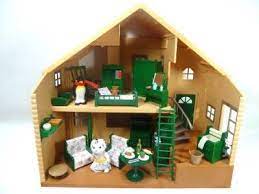 Sylvanian Families Vintage Tomy Log Cabin House Furniture Familles Sylvanian Maison
