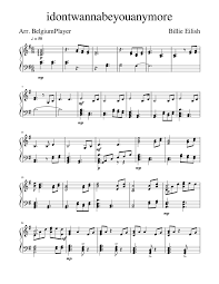 Maybe you would like to learn more about one of these? Idontwannabeyouanymore Billie Eilish Piano Sheet Music For Piano Solo Musescore Com