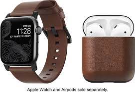 Aside from the many choices of color, these apple watch bands are made out of quality leather material. Nomad Modern Leather Watch Strap For Apple Watch 42mm And 44mm And Airpod Case Brown Nmb30r0000 Best Buy