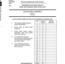 Unknown 22 april 2018 at 07:03. Contoh Soalan Percubaan Matematik Spm 2018 L Soalan