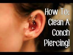 How To Clean A Conch Piercing Youtube
