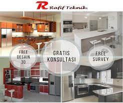 Tampilan ruang dapur yang bersih dan rapi akan membuat pemilik rumah nyaman untuk. Jasa Pembuatan Kitchen Set Rafif Teknik