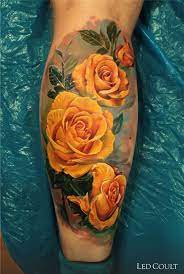 40 Eye Catching Rose Tattoos Nenuno Creative Yellow Rose Tattoos Rose Tattoos Realistic Flower Tattoo