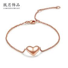 欧美手链 跨境爆款热销首饰心形链式手链镀玫瑰金批发 阿里巴巴 gold heart bracelet gold plated bracelets rose gold plates